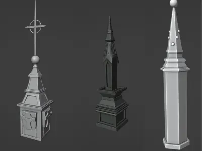 SUPER PACK PILLAR -COLUMN 3D MODELS Low-poly 3D model