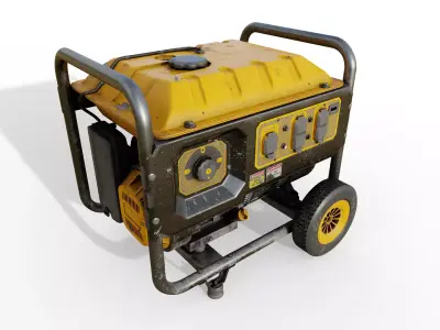 Electric Generator Low-poly 3D model