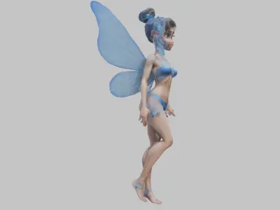 3D Fairy Model Low-poly 3D model