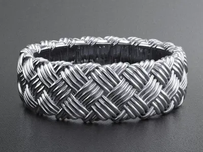 basket  pattern  ring 3D print model