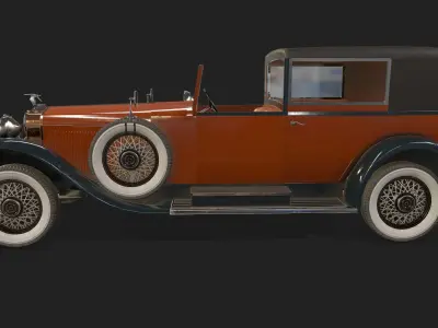 Car HispanoSuizaH6B Low-poly 3D model