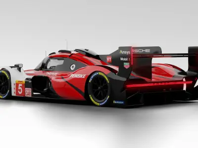 Porsche 963 LMDh 3D Model Low-poly 3D model