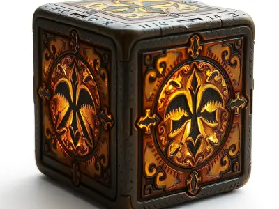 Ornate Decorative Cube Model Pack Texture