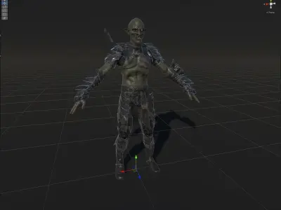 SkinnyOrc2 Low-poly 3D model