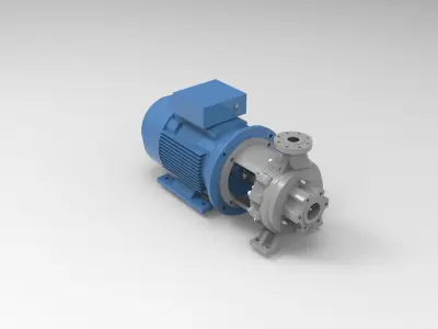 pump monoblock 3D print model