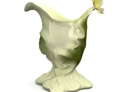 Artistic Ceramic Vase 3D model