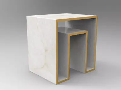 Pow Side Table Low-poly 3D model