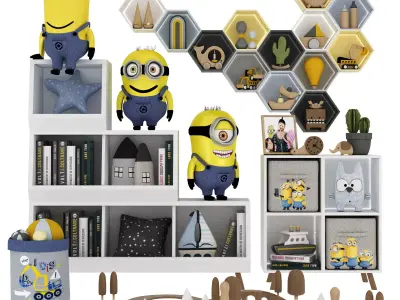 toys and furniture set  Low-poly 3D model