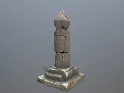 pillar Low-poly 3D model purchase