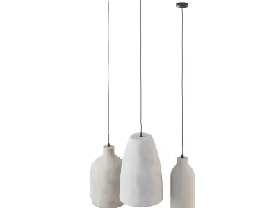 Wabi sabi Pendant Light Wine Bottle 3D model