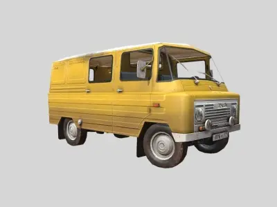  car ZUK  lowpoly  Low-poly 3D model