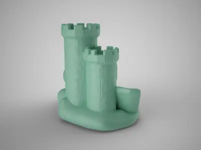 Castle Cat Pen Holder 3D print model
