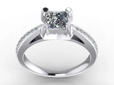 Engagement Ring  STL File Format ready For 3D Printing - CC56 3D print model