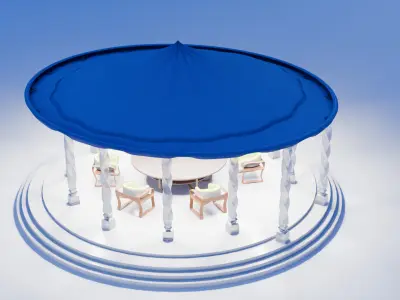 Free 3D Models Gazebo  Low-poly 3D model