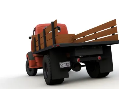CHEVY 6400 COE FLATBED TRUCK 1954 3D model