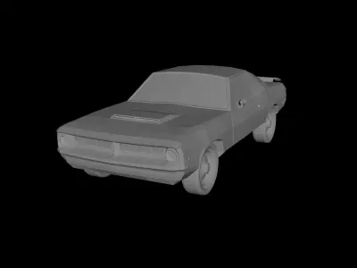Muscle Car Low-poly 3D model