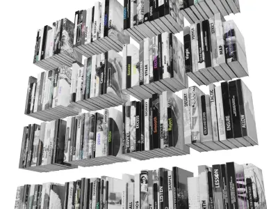 Books 150 pieces 2-8-3 Low-poly 3D model