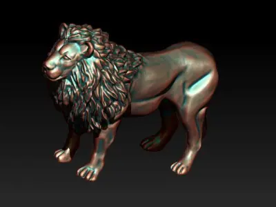 lion statue 3D model