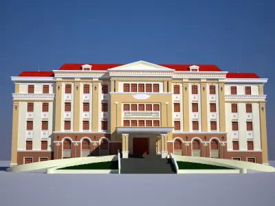 Office 4 school building 3D model