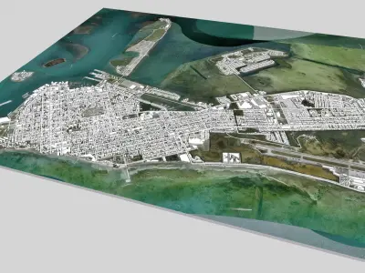 Cityscape Key West Florida United States 3D model