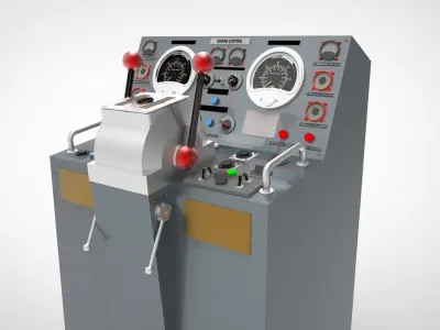 control module aboard a ship 3D model