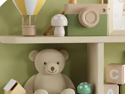 Children Room Set 15 Low-poly 3D model