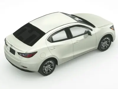 Toyota Yaris Sedan 2019 Low-poly 3D model