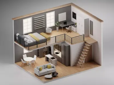 House interior 3D model