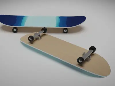 Skateboard two skateboards Free 3D model