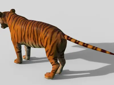 Tiger game ready Low-poly 3D model