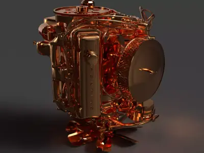Car Engine Figure  Low-poly 3D model