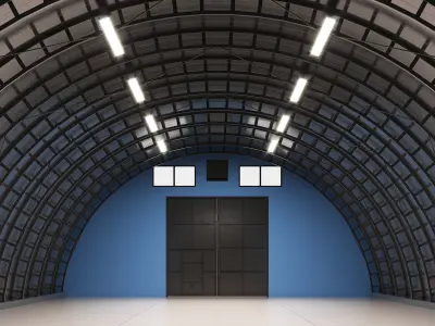 Warehouse hangar 3D model purchase
