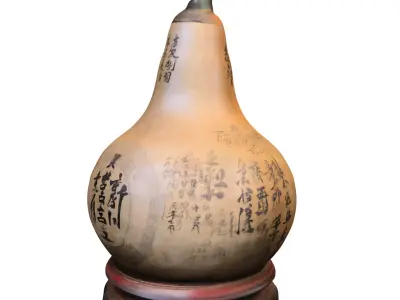 Antique Chinese Gourd Vessel Low-poly 3D model
