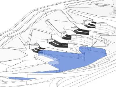3D model Heydar Aliyev center Revit 3D model