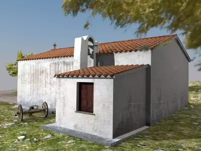 Country Church of Santa Reparata - Sardinia - Italy 3D Low-poly 3D model