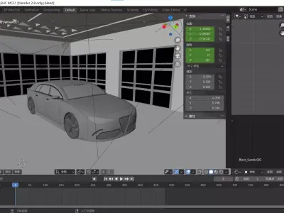 SHCblend car in software 3D model