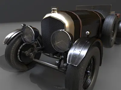 1920s Sports Car Low-poly 3D model