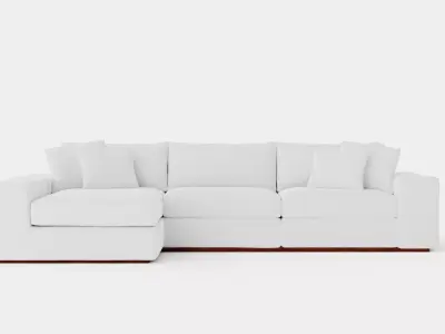 Malibu sofa off-white Low-poly 3D model