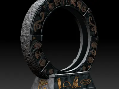 Beautiful Lamp  Stargate with Ancient Egyptian Motifs 3D print model