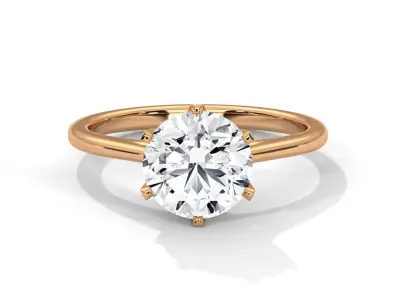 solitaire ring with detail images and 360 render videos 106 3D print model
