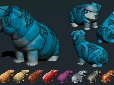 Tawerets Son - Egyptian ritual statuille 3D print model