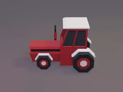 Tractor Low-poly 3D model