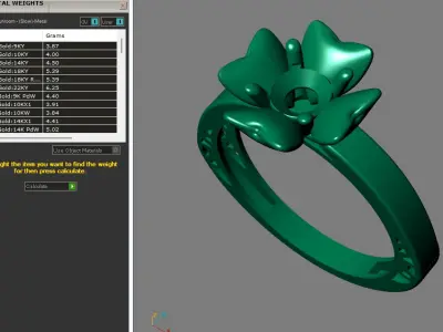Rings for Women Womens Rings Stone Ring Ready STL 3DM Models  3D print model 7