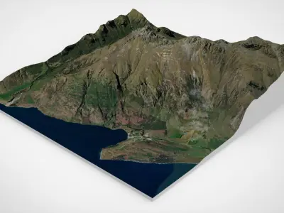 Mount Walter Peak Queenstown New Zealand 3D model