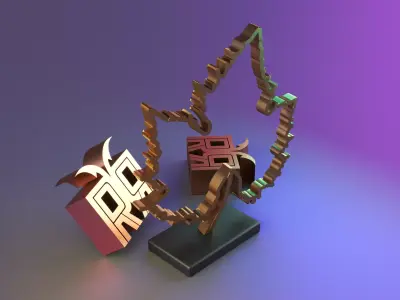 Leafy Flow Desk Decor 3D print model