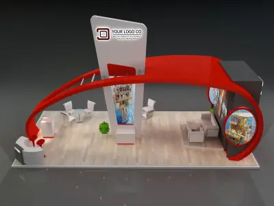 Booth Exhibition Stand a230a 3D model