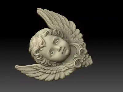 Cherub Angel Face 3D print model