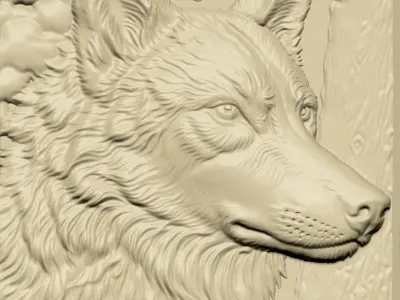 Wolf Head A10 3D print model