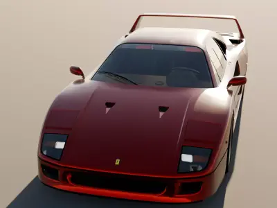 Ferrari f40 car Low-poly 3D model 3D model