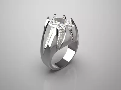 man diamond ring mr0086 3D print model